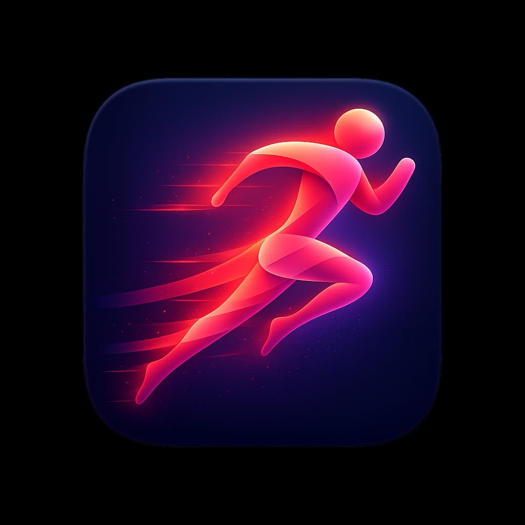 Sample preview of a ribbon-based running icon