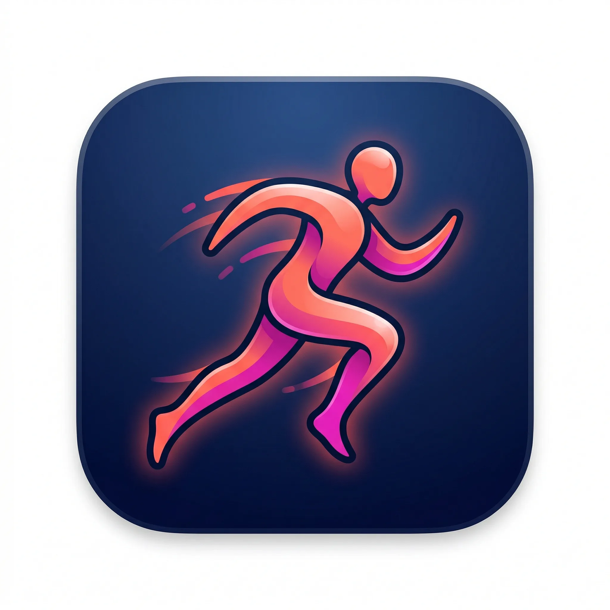Sample preview of a coral running icon